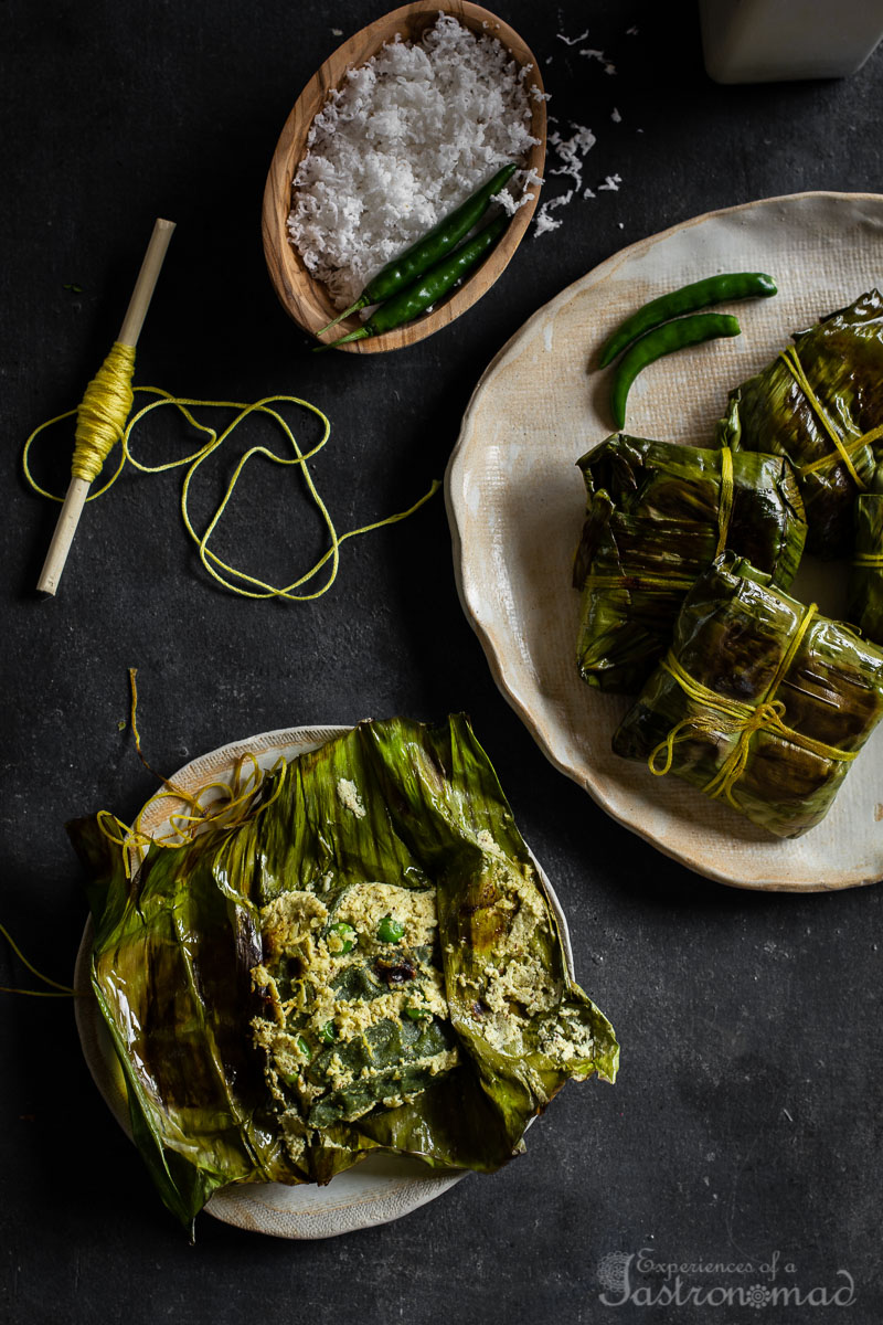 Sheem Paturi (Flat Beans with Mustard in Banana Leaf Parcels ...